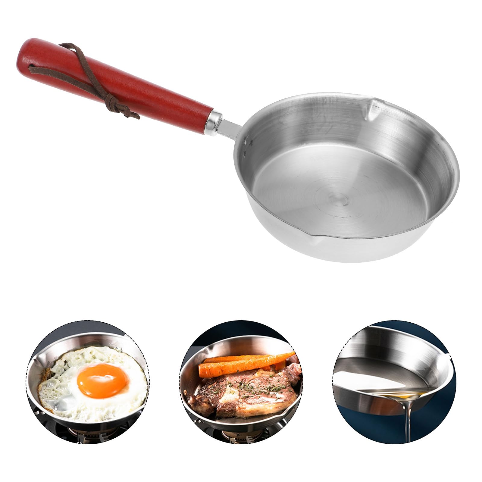 Small Egg Pan Single Egg Frying Pan 5 Stainless Steel Mini Pan Nonstick Egg Pastry Pan with Stay Cool Handle Mini Fry Pan Kitchen Mini Metal Skillet Non Stick Skillet