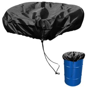 merryhapy can cover bucket lid trash can cover outdoor cloth trash can lid oxford cloth barrel cover storage container cover water bucket cover black storage bucket protection can covers