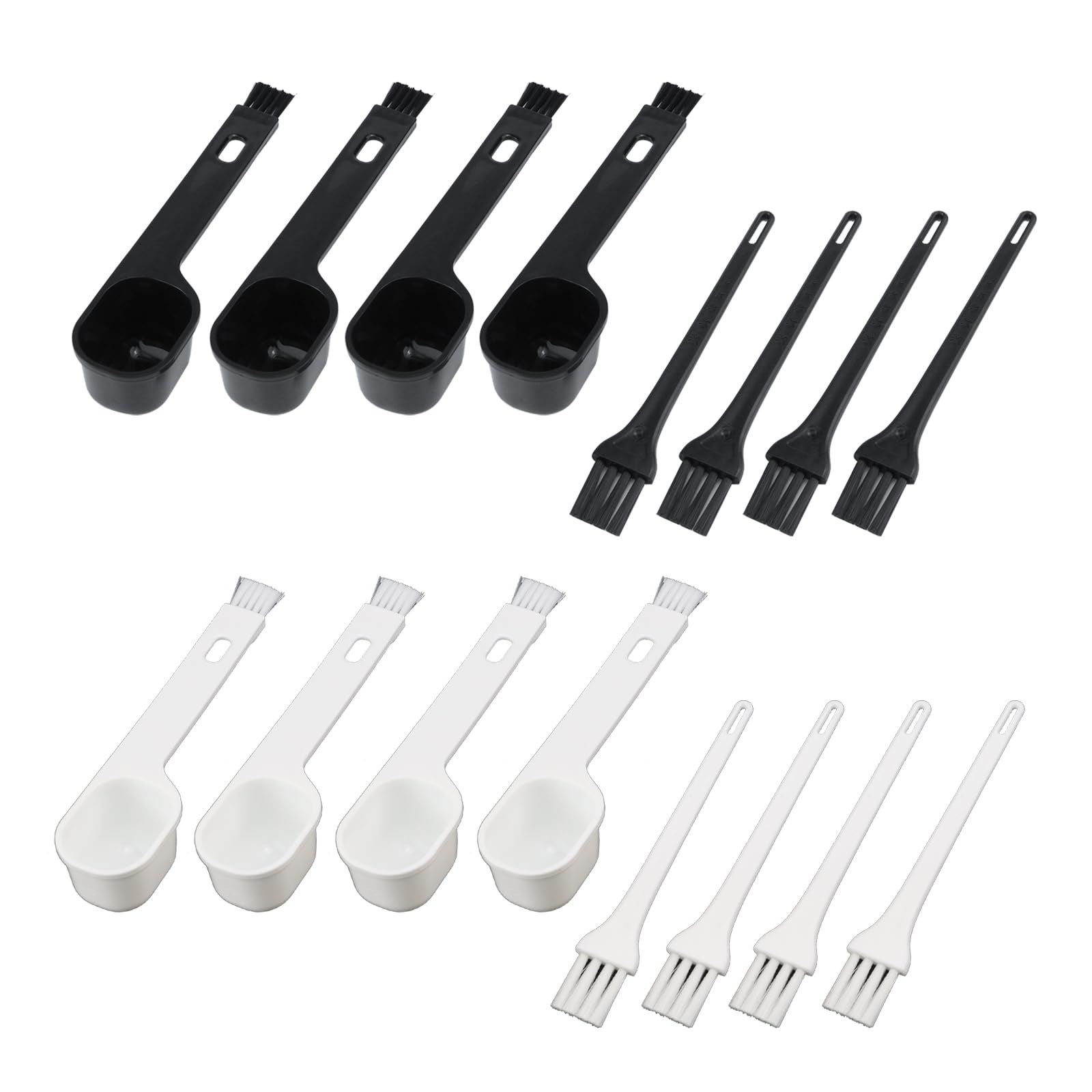 Semetall Coffee Brush Set,Coffee Scoops with Cleaning Brush for Coffee Machine