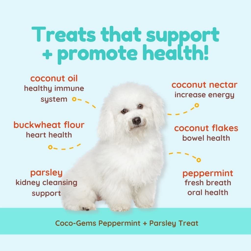 CocoTherapy Coco-Gems Dog Training Treat (Peppermint + Parsley) 5 Oz.