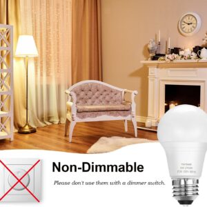 Hanbaak E26 LED Bulb, 40W Equivalent Light Bulb, 6W Medium Base Bulb, Non-Dimmable, Soft White 2700K, 4 Packs