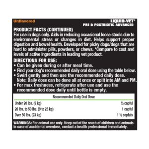 Liquid-Vet K9 Pre & PostBiotic Advanced (Allergy-Friendly Unflavored, 8oz/2Pack)