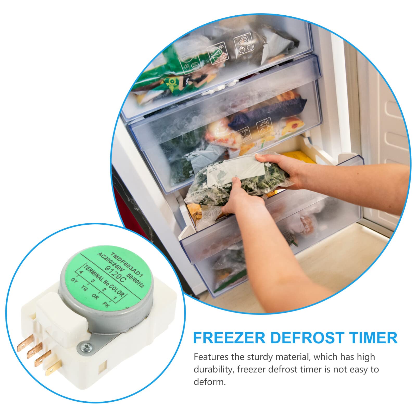 Defrost Timer Fridge Accessory Refrigerator Defrost Timing Tool Kitchen Supply Refrigerator Supplies Fridge Supplies Kitchen Gadgets Freezer Part Refrigerator Replacing Parts