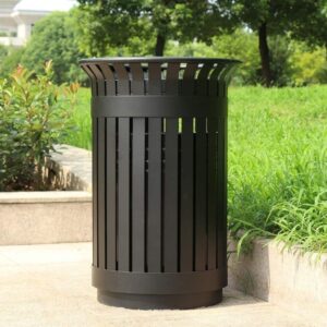 ATMRC Trash Cans Outdoor Hollow Design,with A Removable Inner Bucket,Can Be Fixed Outdoor Trash Storage Bin Outdoors and Home