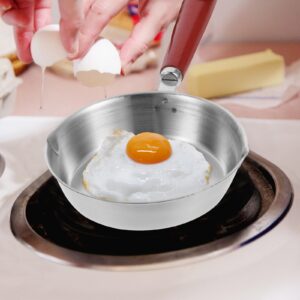 Small Egg Pan Single Egg Frying Pan 5 Stainless Steel Mini Pan Nonstick Egg Pastry Pan with Stay Cool Handle Mini Fry Pan Kitchen Mini Metal Skillet Non Stick Skillet