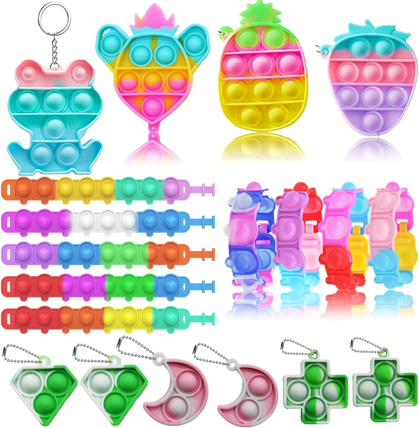 114 Pack Pop Party Favors for Kids 4-8 8-12, Premium Pop Fidget Toys, Birthday Gifts, Treasure Box Toys for Classroom, Carnival Prizes, Pinata Stuffers, Goodie Bag Stuffers