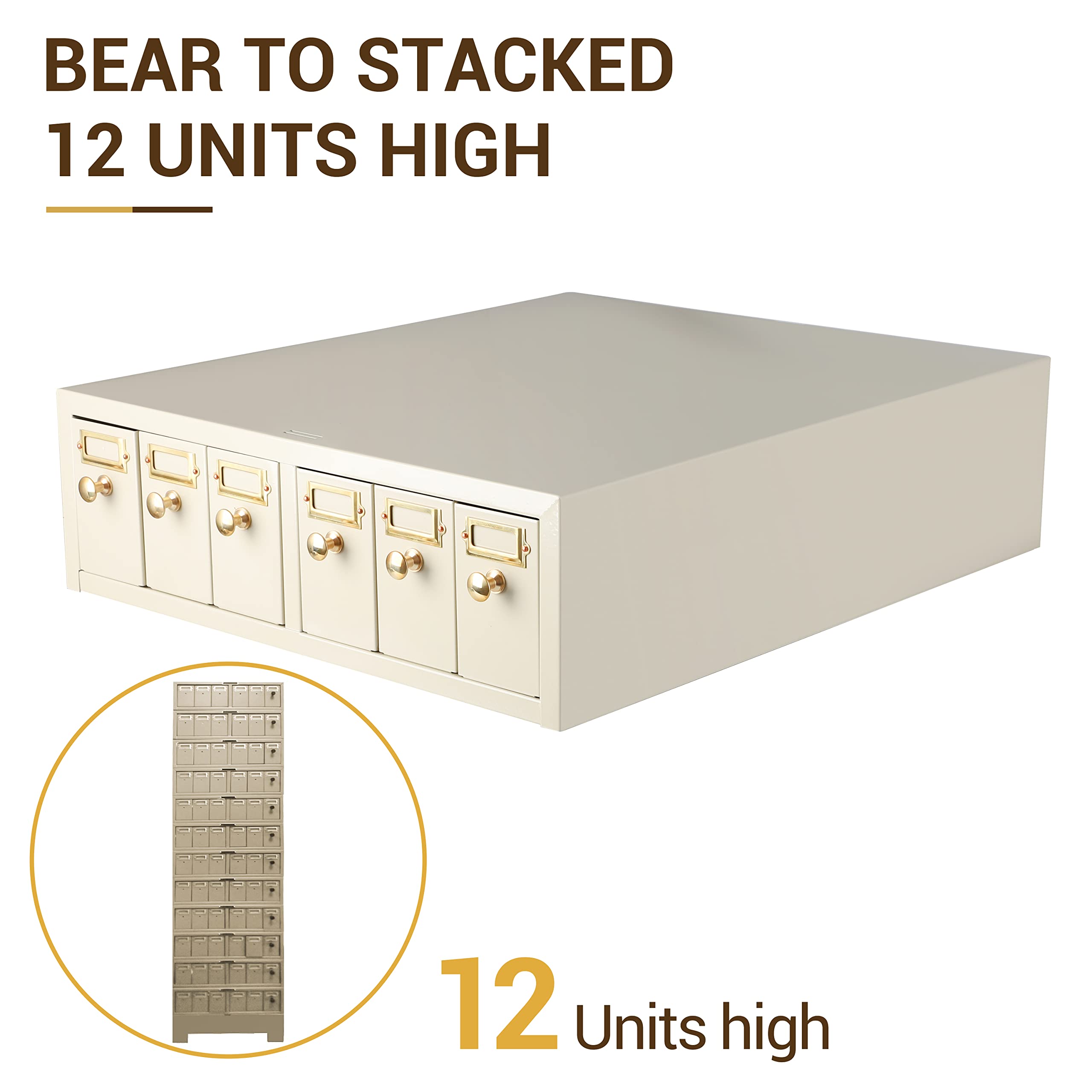 4E's USA Slide Storage Cabinet - Modular Slide Storage with 6 Drawers Hold Up to 5,000 Slides Lab Storage Cabinet for Microscope Slides, Compatible with Similar Cabinets Already in Use