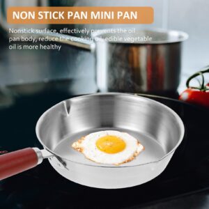 Small Egg Pan Single Egg Frying Pan 5 Stainless Steel Mini Pan Nonstick Egg Pastry Pan with Stay Cool Handle Mini Fry Pan Kitchen Mini Metal Skillet Non Stick Skillet