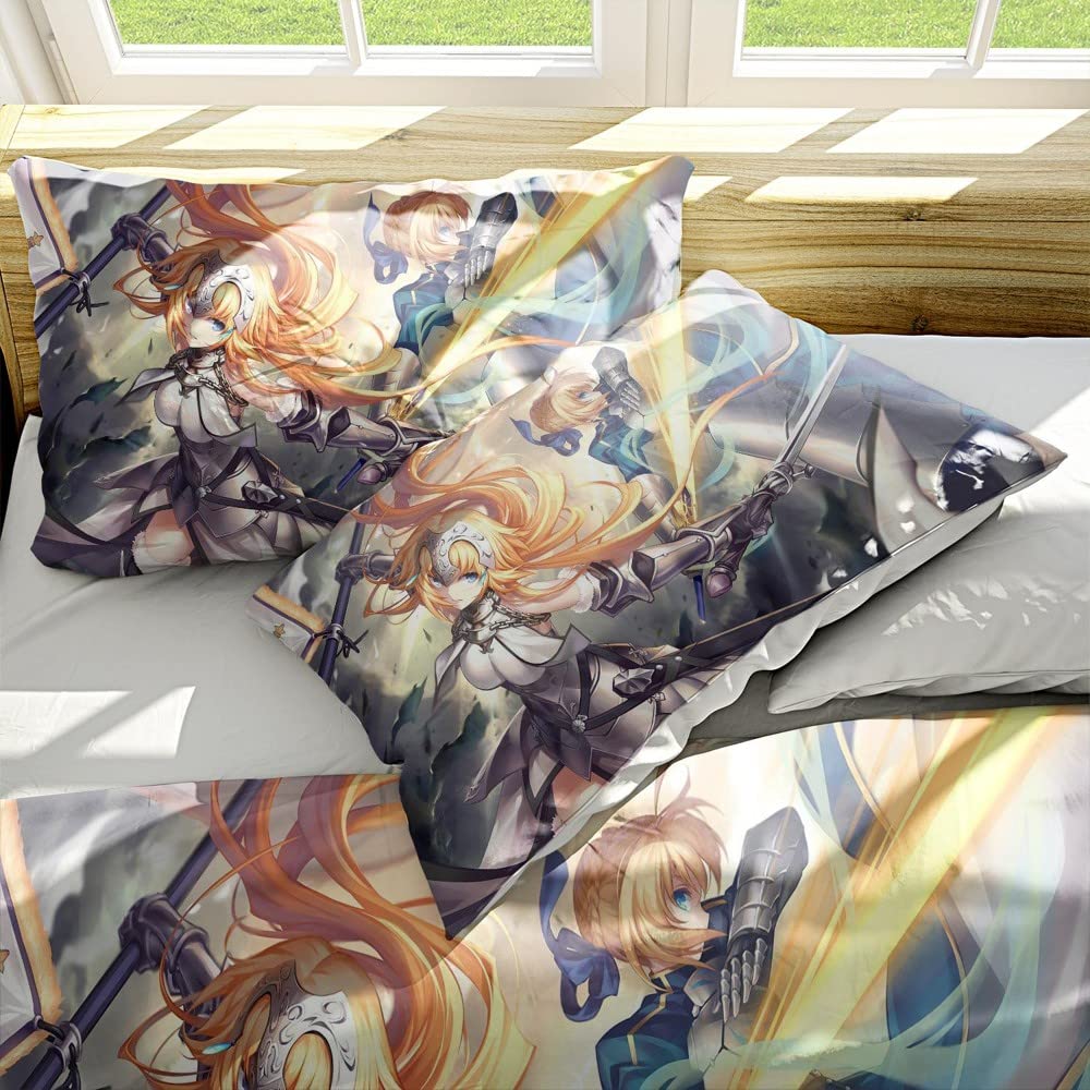 AKARDO Fate Grail War Anime Duvet Cover Soft 3D Printed Bedding Set with Comforter Cover 3 Piece Set Includes 2 Pillowcases and 1 Duvet Cover Machine Washable (08,Full (79"x90"))