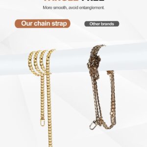 SEAVILIA Purse Chain Straps Gold Hardware Purse Straps Replacement Crossbody Replacement Straps for Handbags