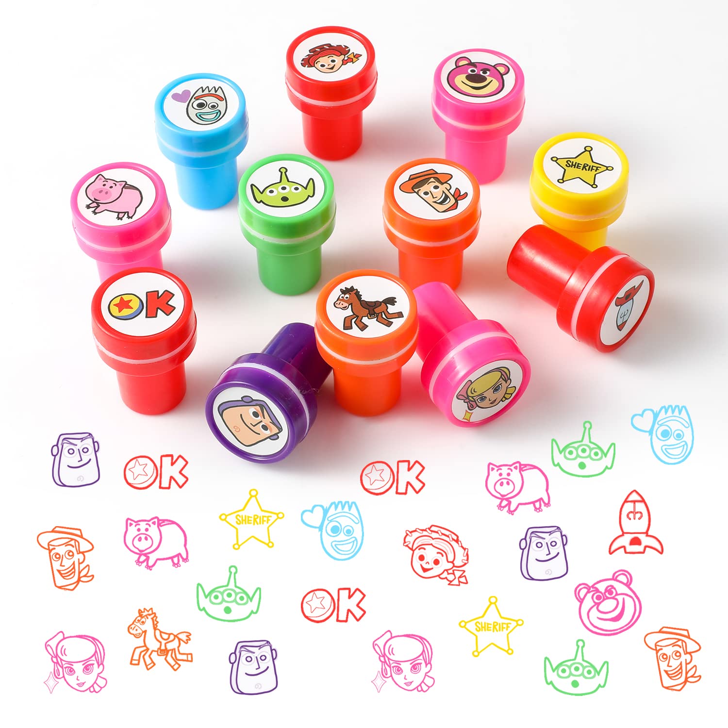 24PCS Toy Inspired Themed Stampers For Party Birthday Party Favors Party Supplies