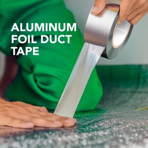 EconoHome Premium Aluminum Foil Tape - 2 inch x 33 yd (3.6 mil) - Adhesive Barrier for Sealing HVAC, Hot & Cold Air Ducts, Dryer Vents - Resilient Against Moisture, Flames, UV Rays