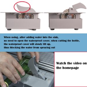 Deruilong Electric Bottle Cutter, Glass Bottle Cutter, Glass Cutter, Stain Glass Cutter Stone Cutter Brittle and Hard Materials Cutter Trim Saw - Rock, Stone, Glass Cutting, Trimming, Sawing Machine