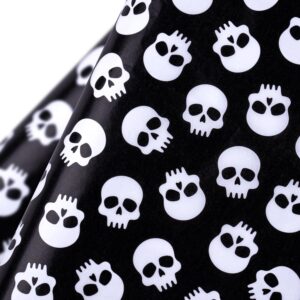 wrapaholic halloween wrapping tissue paper - 25 sheets 19.7x27.5 inch black and white skull design bulk for packing, diy crafts