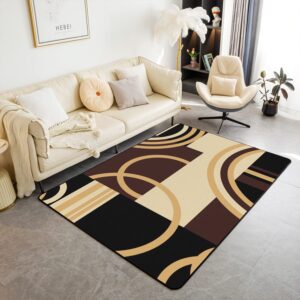 geometric decorative carpet barclay arcs shapes living room rugs for kids modern geometry decor indoor floor mat beige brown black accent rug decorative rug area rug 5x7