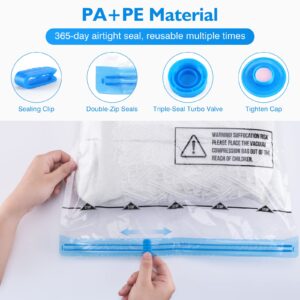 Vacuum Storage Bags with Cordless Powerful Electric Air Pump,15 Pack (3 Jumbo/3 Large/3 Medium/3 Compact/3 Small) Reusable Space Saver Bags,Vacuum Seal Bags for Travel, Clothes,Compression Sealed bags