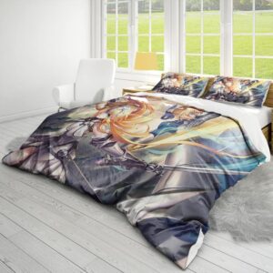 AKARDO Fate Grail War Anime Duvet Cover Soft 3D Printed Bedding Set with Comforter Cover 3 Piece Set Includes 2 Pillowcases and 1 Duvet Cover Machine Washable (08,Full (79"x90"))