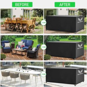 Patio Furniture Covers, Patio Table Cover, Heavy Duty 612D Outdoor Furniture Covers Waterproof, Windproof, Anti-UV for Outdoor Patio Furniture