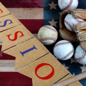 Doumeny Concessions Burlap Banner Baseball Bunting Garland Rustic Baseball Sports Garland Banner Sports Theme Party Banner Concessions Party Sign Banner for Birthday Baby Shower Sport Club Party Decor