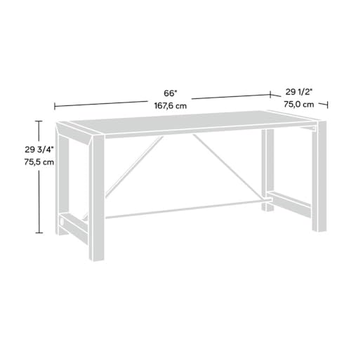 Sauder Dixon City Engineered Wood Executive Desk in Brushed Oak Finish