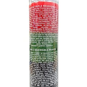 7 Day Candle 3 Color Triple Action Reversible- Red/Green/Black