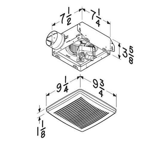 Nutone 70 CFM 4.0 Sones Ceiling or Wall Vent Fan