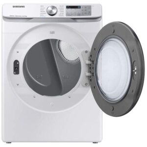 SAMSUNG DVG45B6300W 7.5 cu. ft. Smart Gas Dryer with Steam Sanitize+ in White