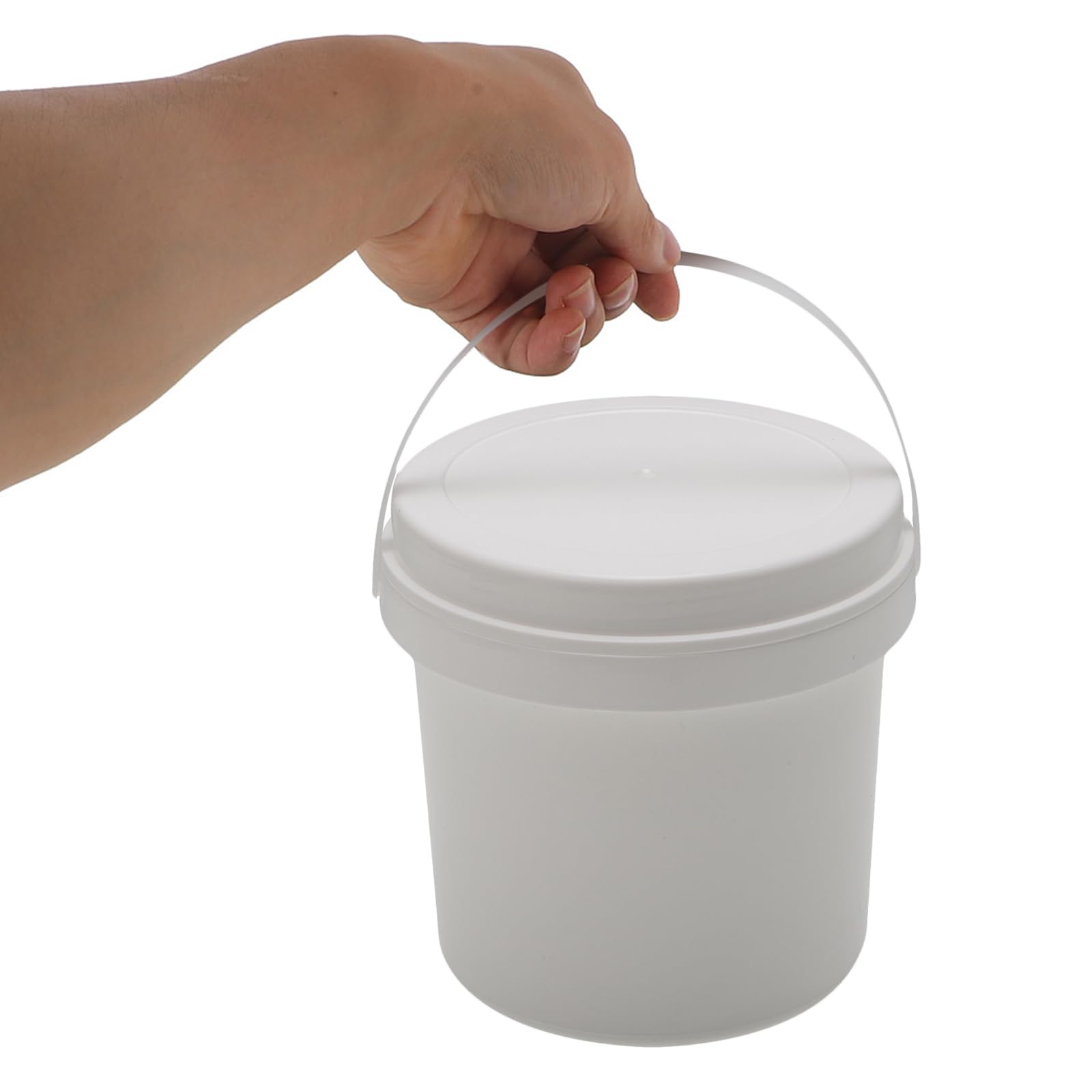 Uonlytech Industrial Bucket Food Containers 3pcs Storage Bucket Plastic Barrel Pp White Pet Food Container Ice Cube Bucket