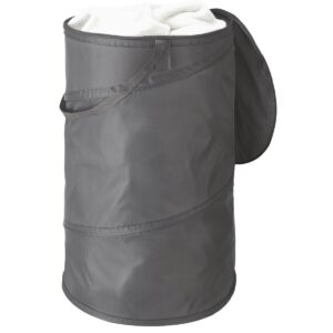 whitmor gray fabric collapsible hamper