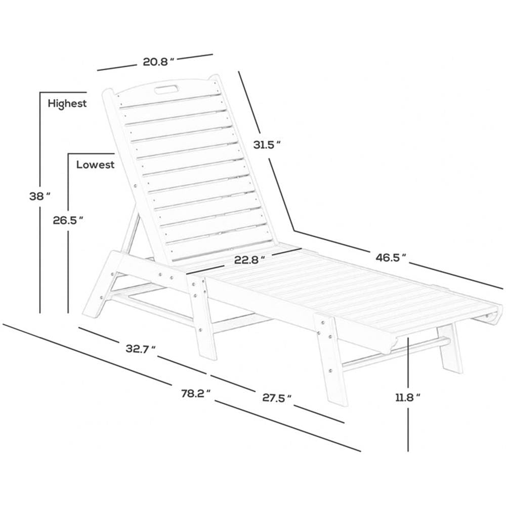 Paradise 3-Piece Set Adjustable Adirondack Chaise Lounges with Side Table