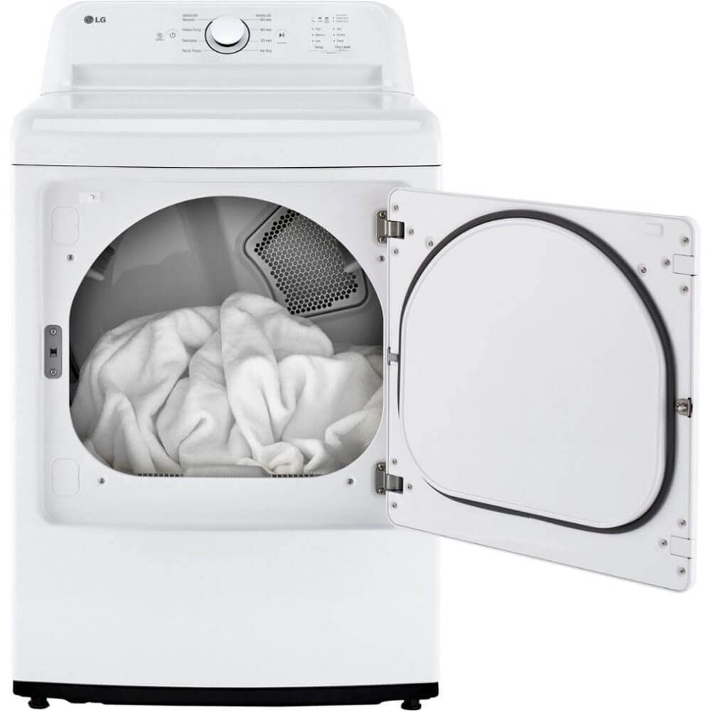 LG DLE6100W 7.3 Cu. Ft. White Front Load Smart Electric Dryer