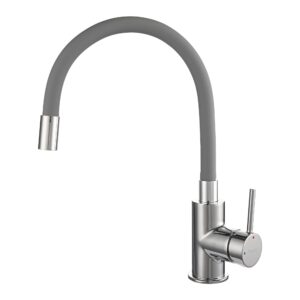 phichi pull out kitchen sink faucet, 360° free bending kitchen faucet, adjustable sink kitchen faucet,hot and cold kitchen faucet, universal foaming pipe,grey