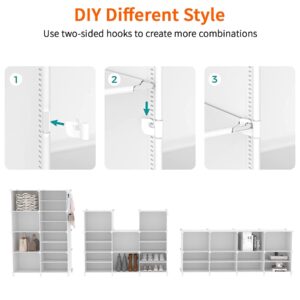 AWTATOS Closet Organizer 8 Cube Storage Shelves Portable Closet Clothes Organizers and Storage Stackable Cubby Shelving for Closet Bedroom Living Room Office White