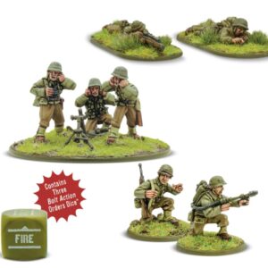 Warlord Games Bolt Action WWII US Army Weapons Teams Figures 1:56 Military Table Top Wargaming Plastic Model Kit 402213109