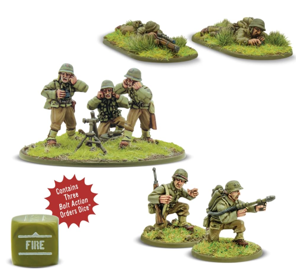 Warlord Games Bolt Action WWII US Army Weapons Teams Figures 1:56 Military Table Top Wargaming Plastic Model Kit 402213109