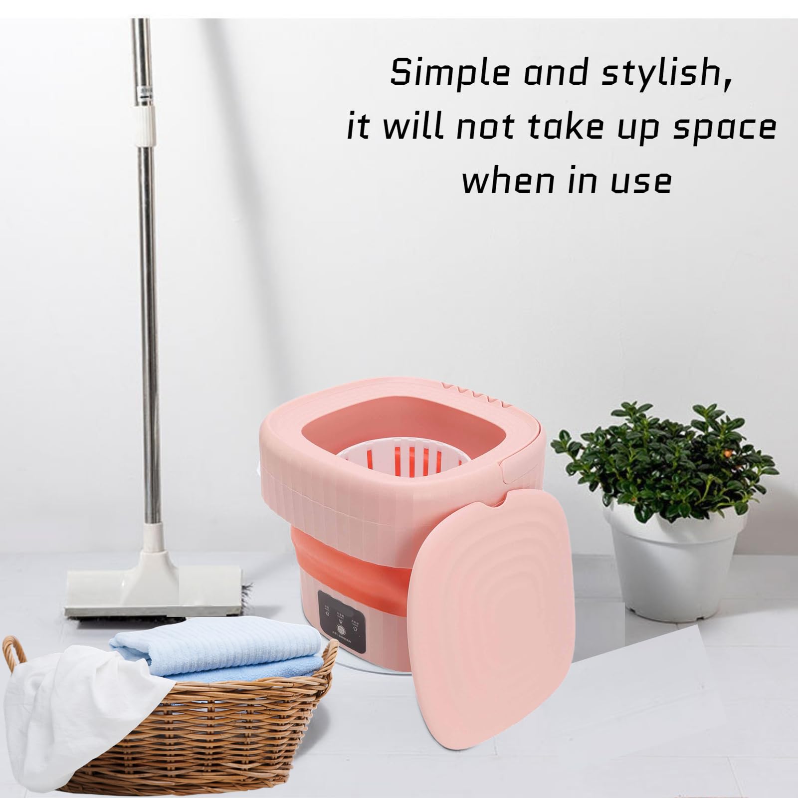 Portable Washing Machine Foldable,Mini Washing Machine Portable Washer, Small Wash Cloths Bucket Washing for Kids Socks Underwear, Traveling