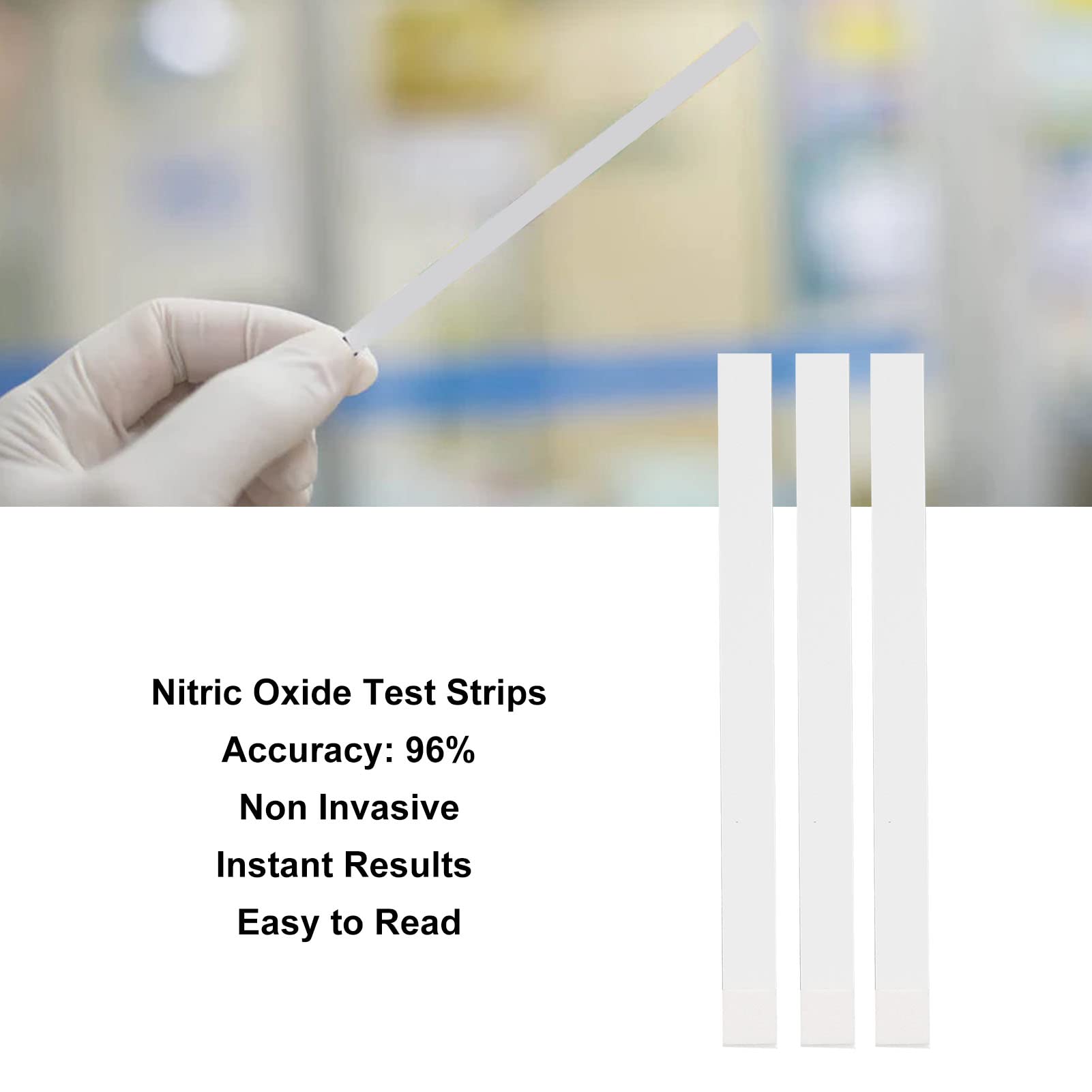 ZJchao Testing Nitric Oxide Indicator Strips, Salivary Nitrite Levels 25 Strips, Highly Accurate Body Nitric Oxide Test Strips