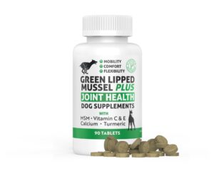 new zealand - green lipped mussel for dogs - 1325mg 90 caps - hip & joint supplement for dogs & arthritis relief for dogs - gmo & gluten free