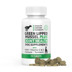 New Zealand - Green Lipped Mussel for Dogs - 1325mg 90 Caps - Hip & Joint Supplement for Dogs & Arthritis Relief for Dogs - GMO & Gluten Free