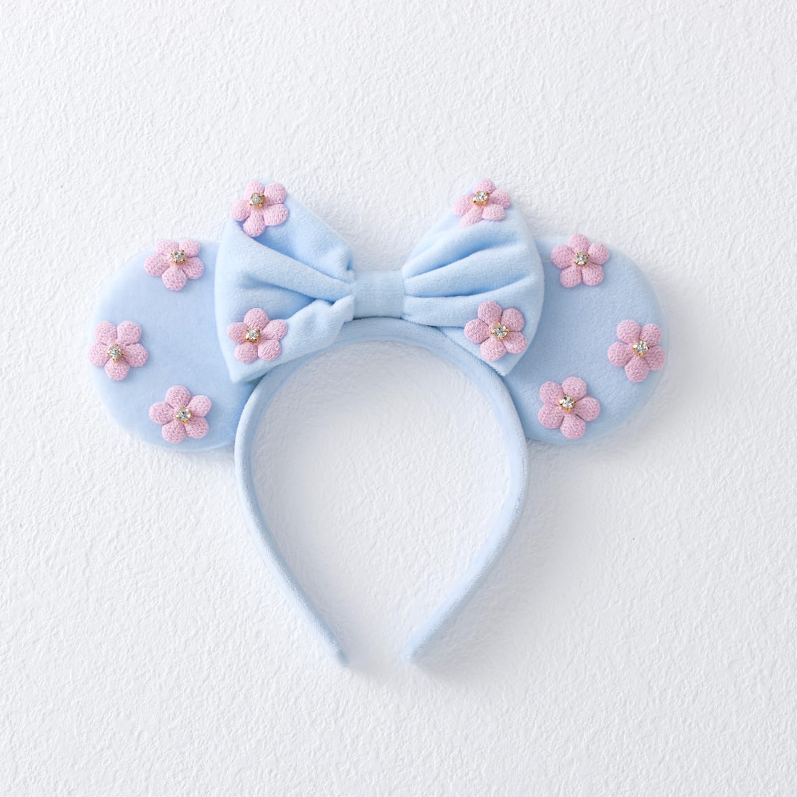 KARETT Sky Blue Hairband Mouse Ears for Women Girls, One Size Fits All for Disney Fans, Hair Styling