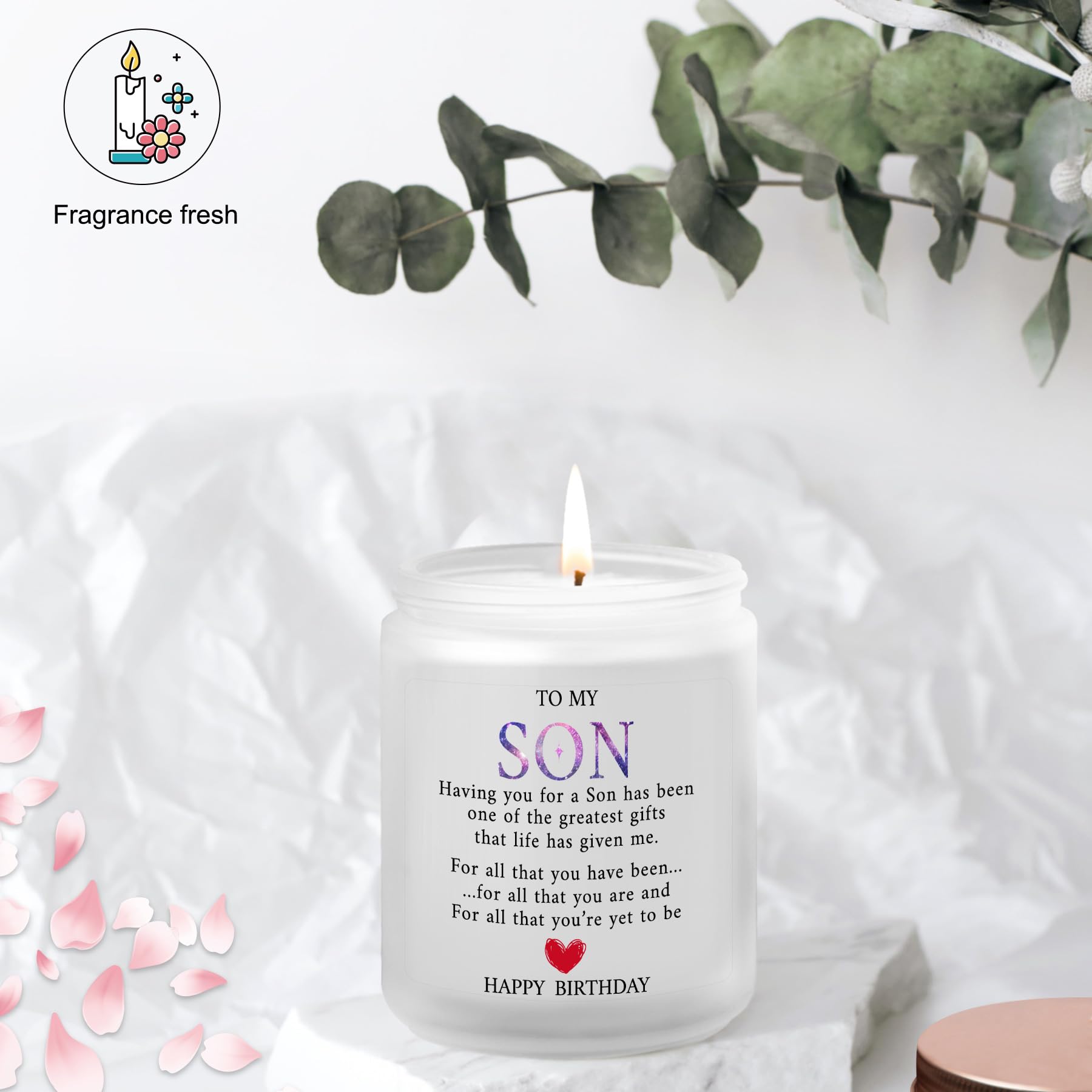 Son Birthday Gifts from Mom Dad: Best Happy 20th 30th 40th Birthday Gifts for Son, Son in Law, Son Adult Men - Lavander Scented Candles