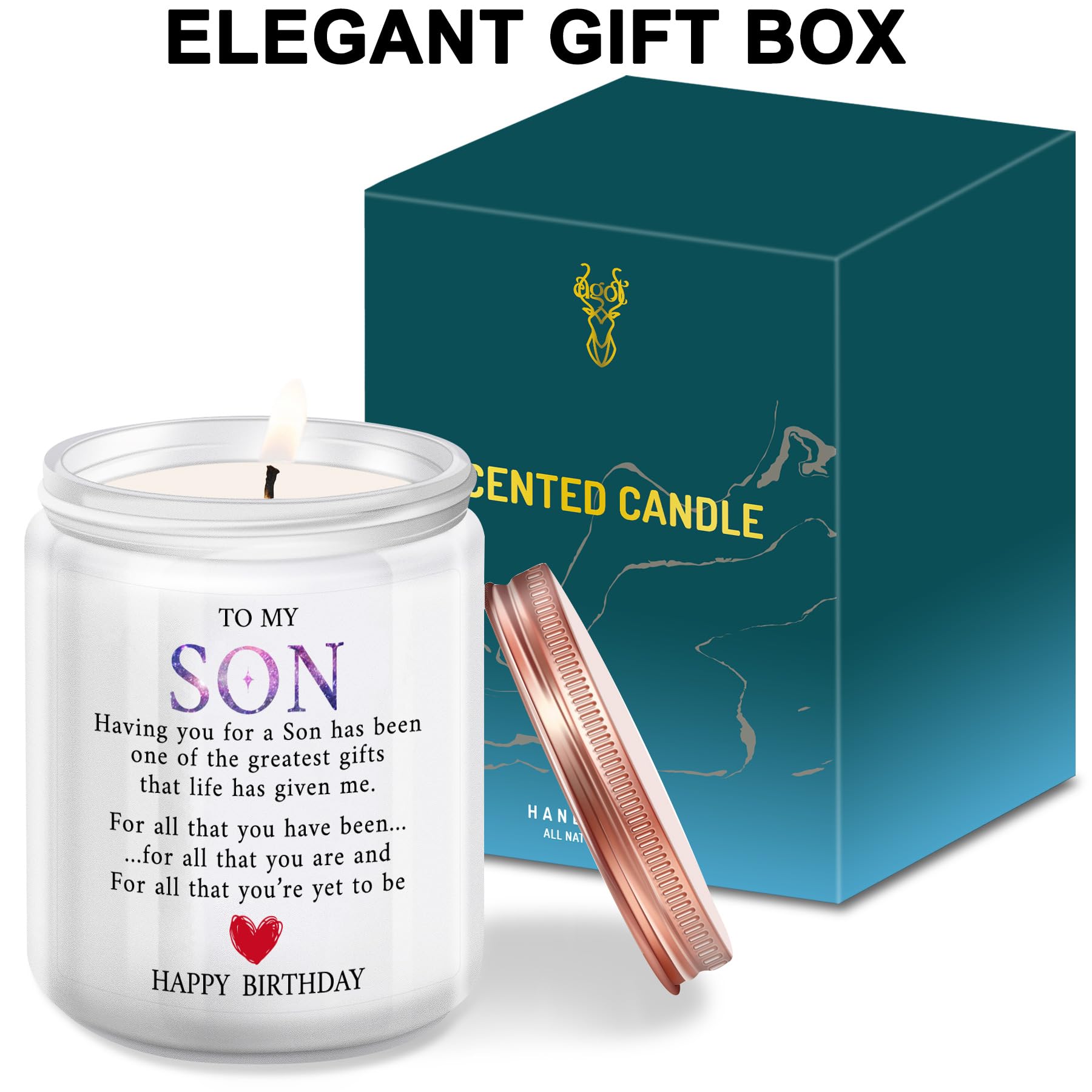 Son Birthday Gifts from Mom Dad: Best Happy 20th 30th 40th Birthday Gifts for Son, Son in Law, Son Adult Men - Lavander Scented Candles