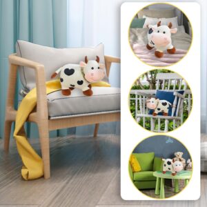 AUCOOMA Cow Plush Stuffed Animals Pillow Cute Cow Plushie Toys Stuffed Cow for Kids 11"