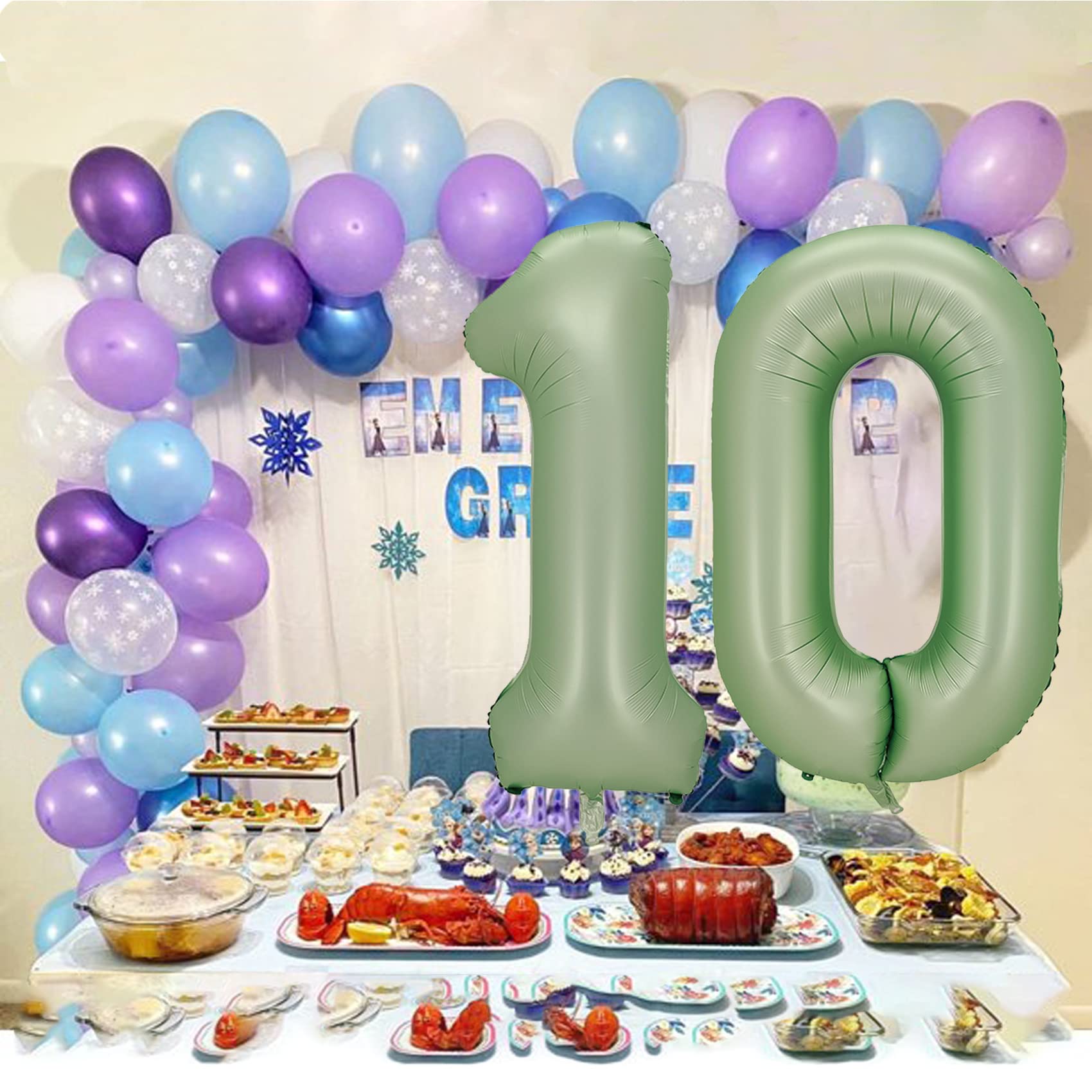 Gifloon Number 1 Balloon, Large number balloons 40 inch Decor, 1st Birthday Party Decorations, Sage Green