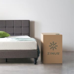 zinus 8 inch green tea activfresh(r) memory foam mattress, full, mattress in a box with compact wonderbox packaging, certipur-us certified