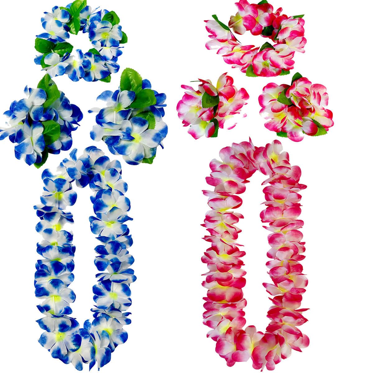 8PCS Hawaiian Leis Luau Party Decorations Tropical Party Favors Lei Hawaiian Flower Perfect for Hawaiian Luaus Party Birthday Party Favors.