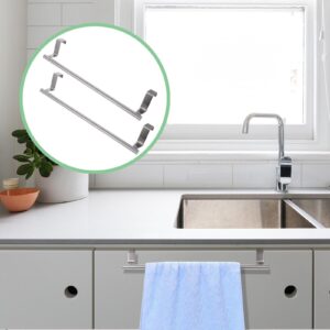 DOITOOL 2pcs Door Towel Rack Metal Clothes Hanger Wall Mounted Clothes Hanger Over Door Clothes Hanger Rack Bath Towel Bar Single Towel Bar Bathroom Towel Racks Towel Storage Hangers Metal