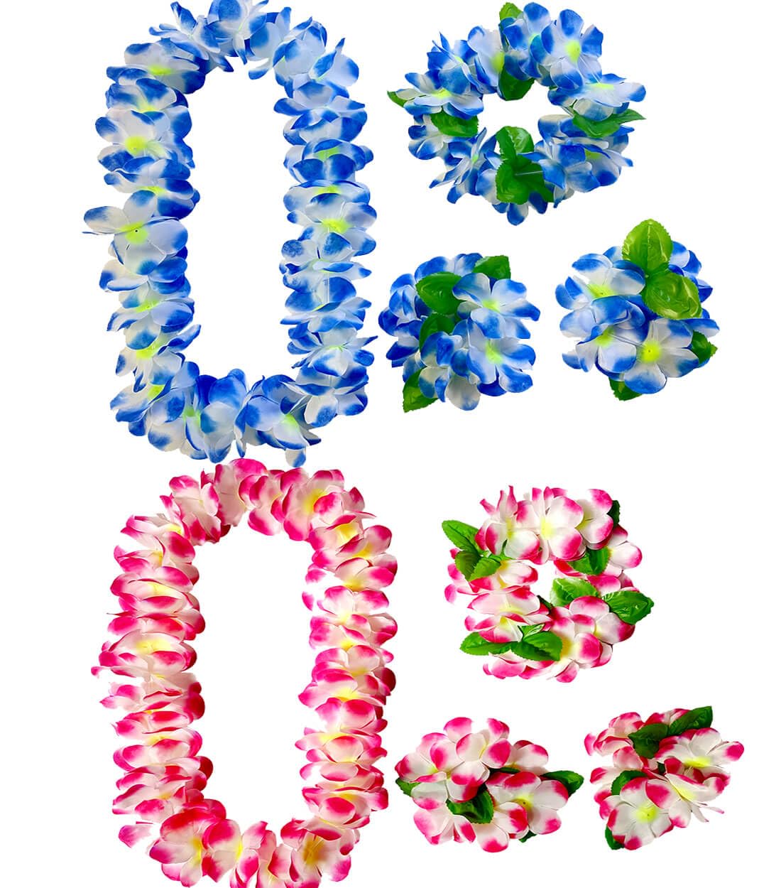 8PCS Hawaiian Leis Luau Party Decorations Tropical Party Favors Lei Hawaiian Flower Perfect for Hawaiian Luaus Party Birthday Party Favors.