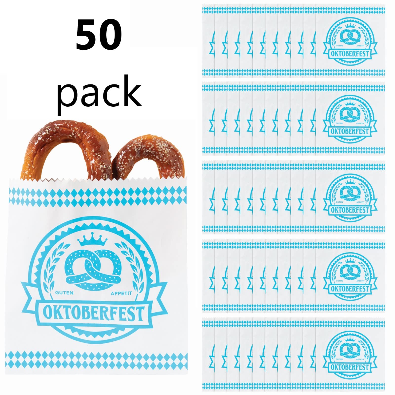 Fun Express 50 piece Oktoberfest Pretzel To-Go Bags