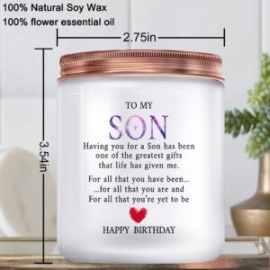 Son Birthday Gifts from Mom Dad: Best Happy 20th 30th 40th Birthday Gifts for Son, Son in Law, Son Adult Men - Lavander Scented Candles